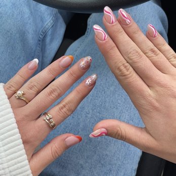 Neon Nails - Acrylic Nails with design - Nail Salons Near Me - Houston, Texas