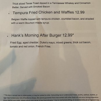 Henry's - Brunch menu - New American Near Me - Wilmington, North Carolina
