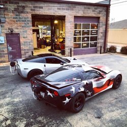 The PAD okc - Just a couple of 1k HP vettes hanging out at thePAD