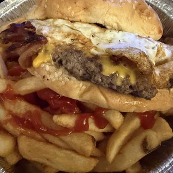 Burger One - Bacon egg and cheeseburger deluxe - Burgers Near Me - New York, New York Burger One - Bacon egg and cheeseburger deluxe - Burgers Near Me - New York, New York
