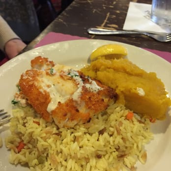 Publick House - A scrod dinner, with butternut squash and rice pilaf. - Hotels Near Me - Sturbridge, Massachusetts Publick House - A scrod dinner, with butternut squash and rice pilaf. - Hotels Near Me - Sturbridge, Massachusetts