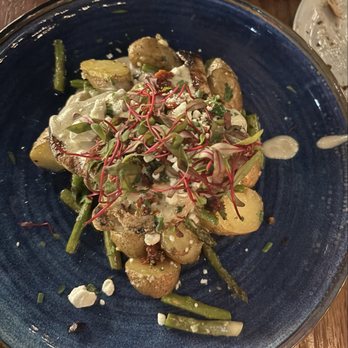 The Crunkleton - Mediterranean Chicken Piccata with Fingerling Potatoes and Cream Sauce - Cocktail Bars Near Me - Raleigh, North Carolina