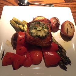 Bridges Restaurant - Bridges Restaurant. Sarnia, Ontario. Seared Atlantic Salmon Filet