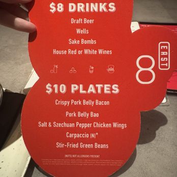 8 East - Happy hour menu (3-5pm) - Asian Fusion Near Me - Las Vegas, Nevada