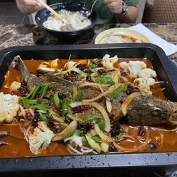 Baked whole fish