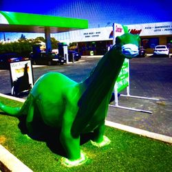 Sinclair - I think it is so cute how they have the mask on the dinosaur