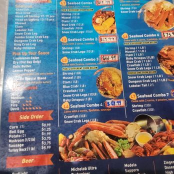 Captain Crawfish - Menu - Seafood Near Me - Humble, Texas