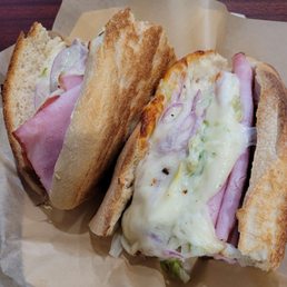 Can't go wrong with a hot ham & cheese sub on a cold, blustery day.  Yum!