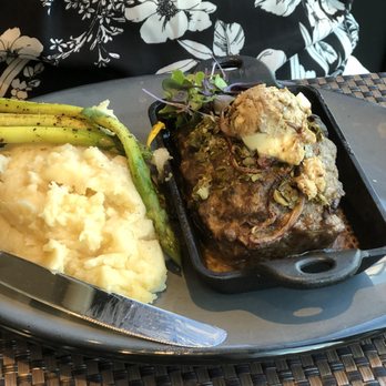 David's - Chopped steak with whipped potatoes and asparagus - New American Near Me - Hanover, Maryland David's - Chopped steak with whipped potatoes and asparagus - New American Near Me - Hanover, Maryland