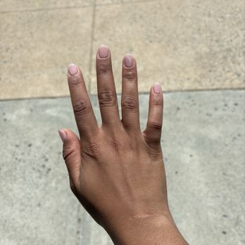 Banyan Tree Nails & Spa - Light pink gel with flower on ring finger! - Waxing Near Me - Fairfax, Virginia Banyan Tree Nails & Spa - Light pink gel with flower on ring finger! - Waxing Near Me - Fairfax, Virginia