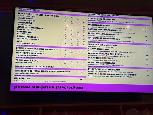 Menu photo 2 Mujeres Brew House San Diego, CA Menu photo 2 Mujeres Brew House San Diego, CA