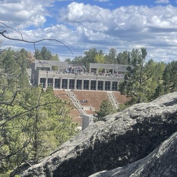 Mount Rushmore National Memorial - View of the visitors center area from presidential trail - Landmarks & Historical Buildings Near Me - Keystone, South Dakota