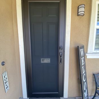 Den Defenders Security Doors - Installed Centurion Security Door - (Front Door). Color: Anodized Bronze. - Door Sales/Installation Near Me Den Defenders Security Doors - Installed Centurion Security Door - (Front Door). Color: Anodized Bronze. - Door Sales/Installation Near Me