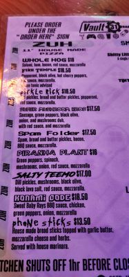 Menu photo 1 Vault 31 Bar Vancouver, WA