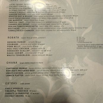 Gaia - Menu - Burgers Near Me - Hanalei, Hawaii