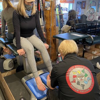 Olympic Bootworks - Wife getting her custom orthotic from the main man Buck. - Sports Wear Near Me - Squaw Valley, California Olympic Bootworks - Wife getting her custom orthotic from the main man Buck. - Sports Wear Near Me - Squaw Valley, California