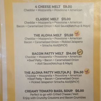 Aloha Melt Waikiki - Menu Delish - Sandwiches Near Me - Honolulu, Hawaii