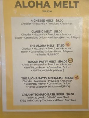 Menu photo 2 Aloha Melt Waikiki Honolulu, HI