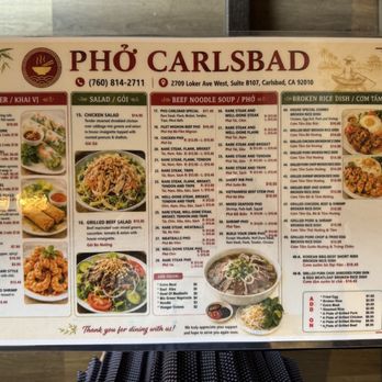 Pho Carlsbad - Menu - Soup Near Me - Carlsbad, California