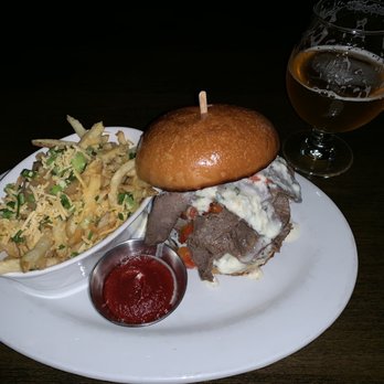 The Salted Pig - Australian Wagyu Roast Beef sandwich, dirty fries and Russian River Brewing Pliney the Elder. - Gastropubs Near Me - Riverside, California The Salted Pig - Australian Wagyu Roast Beef sandwich, dirty fries and Russian River Brewing Pliney the Elder. - Gastropubs Near Me - Riverside, California