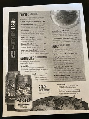 Menu photo 2 Matanuska Brewery and Tap Room, Palmer Palmer, AK Menu photo 2 Matanuska Brewery and Tap Room, Palmer Palmer, AK