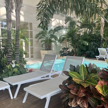 MGM Tower - Lounge chairs by the pool - Hotels Near Me - Atlantic City, New Jersey