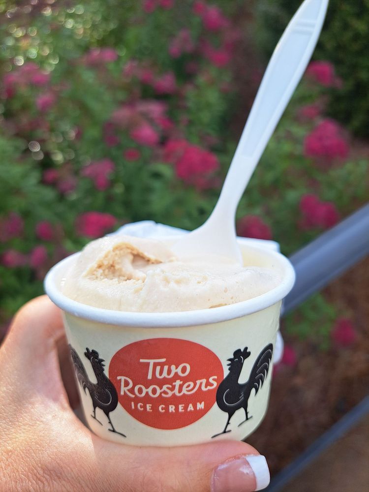 Two Roosters Ice Cream Logo