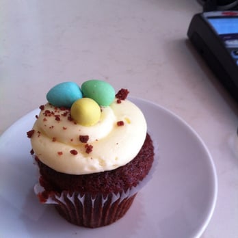 The Rolling Pin - Red velvet cupcake with Easter special mini eggs - Bakeries Near Me - Toronto, Ontario