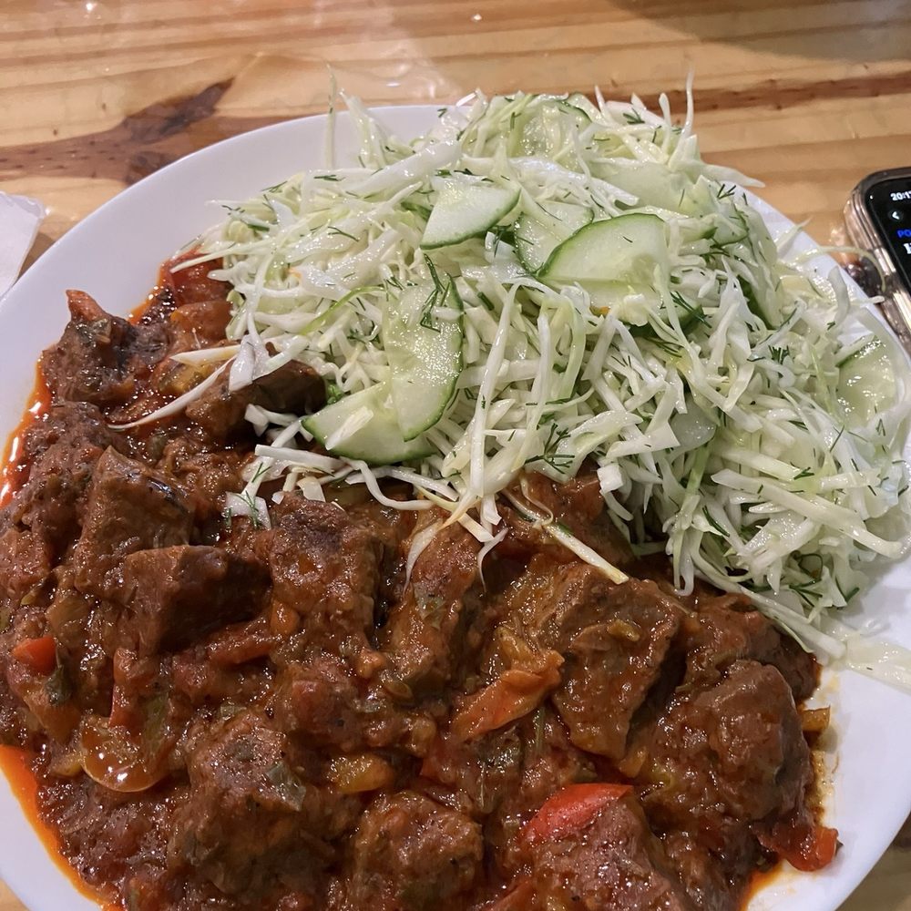 Olesya's Kitchen - Goulash and cabbage salad - Ukrainian Near Me - Columbus, Indiana Olesya's Kitchen - Goulash and cabbage salad - Ukrainian Near Me - Columbus, Indiana