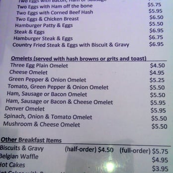 TNT's Snack Shop - Top half of Page 1 of Menu - Diners Near Me - Arlington Heights, Illinois