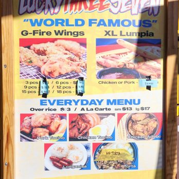 Lucky Three Seven - Everyday menu - Filipino Near Me - Oakland, California