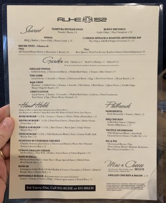 Menu photo 1 Ruhe152 Nappanee, IN