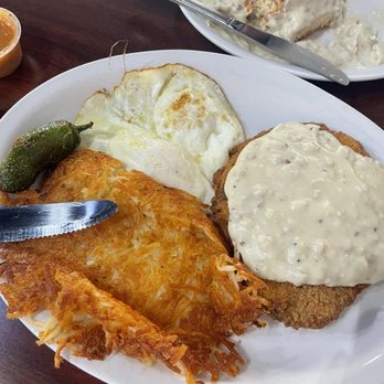 Rodeo Cafe - Chicken fried steak with eggs - Cafes Near Me - Rancho Cucamonga, California