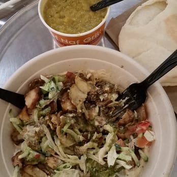Naf Naf Grill - Chicken shawarma hummus bowl with pita and side of lentil soup. - Middle Eastern Near Me - Rosemont, Illinois Naf Naf Grill - Chicken shawarma hummus bowl with pita and side of lentil soup. - Middle Eastern Near Me - Rosemont, Illinois
