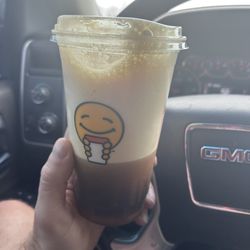 Scooter's Coffee - 75% head. This is after one small drink.