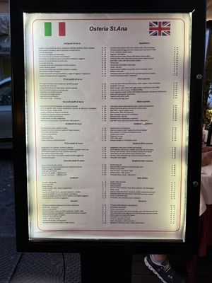 Menu photo 4 Osteria St. Ana Rome, RM Menu photo 4 Osteria St. Ana Rome, RM