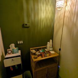Sacred Nature Studio - Enjoy a cup of Yogi tea or fill your reusable water bottle at our tea station.