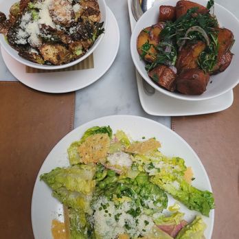 L'Artusi - Clockwise: Potatoes,  Butter Lettuce, and Brussels Sprouts. - Italian Near Me - New York, New York