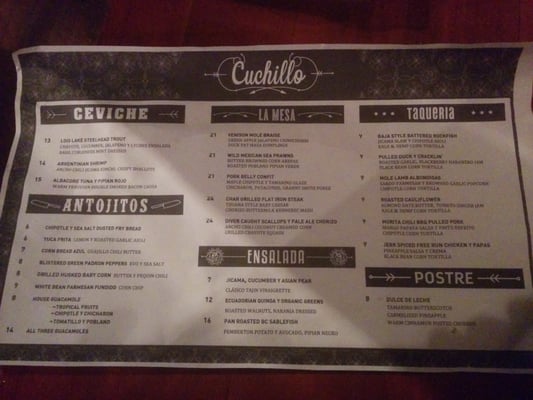 Menu photo 5 Cuchillo Vancouver, BC