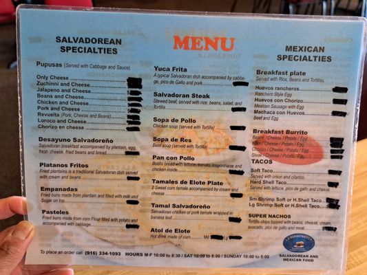 Menu photo 6 La Sonsonateca Restaurant  Sacramento, CA