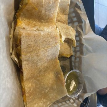 Breakfast Quesadilla with bacon