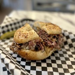 Brooklyn Bagel & Deli - Came back and managed to order for dine in. Brooklyn on Onion Bagel