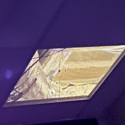 The hole in the ceiling at the Walnut Creek Jiva Health sleep study clinic where the best case is a sleep demon peeked on me thru.