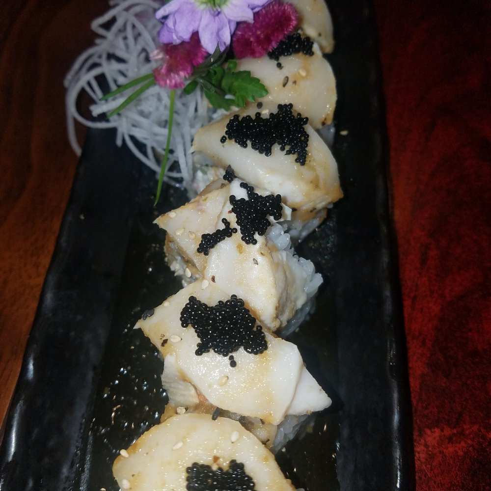 KANZI - I think this was The Black Pearl roll. Yum! - Sushi Bars Near Me - The Colony, Texas KANZI - I think this was The Black Pearl roll. Yum! - Sushi Bars Near Me - The Colony, Texas