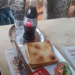 Linauer - Cola Light, Schinken-Käse-Toast m. Ketchup