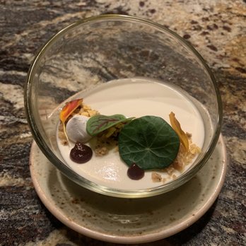 Vida - Dessert for the chefs tasting menu. Pana cotta. - New American Near Me - Indianapolis, Indiana Vida - Dessert for the chefs tasting menu. Pana cotta. - New American Near Me - Indianapolis, Indiana