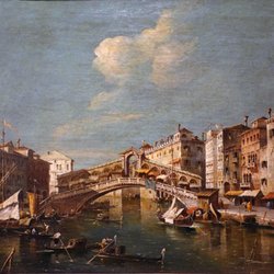 MacKenzie Art Gallery - Giacomo Guardi; The Rialto Bridge, Venice; circa 1790; oil on canvas