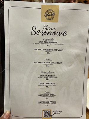 Menu photo 2 Z Innej Beczki Piła, WP
