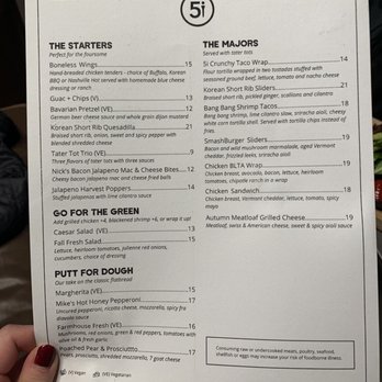 Five Iron Golf - Menu - food - Sports Bars Near Me - New York, New York Five Iron Golf - Menu - food - Sports Bars Near Me - New York, New York