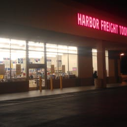 Big Harbor Freight store.  Ultra bright, clean interior.
